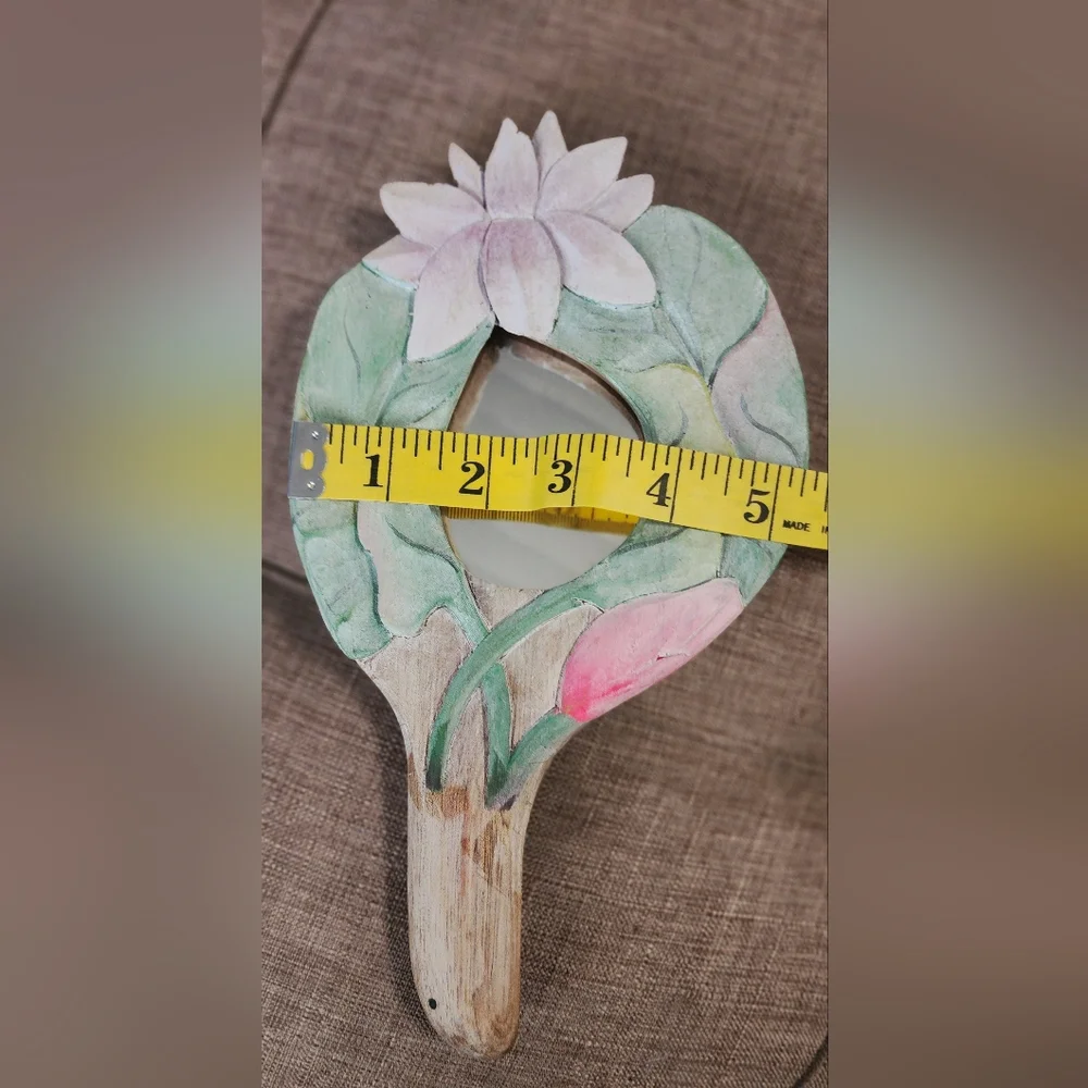Bonnie Brown Tropical Wood Hand Artisan Mirror